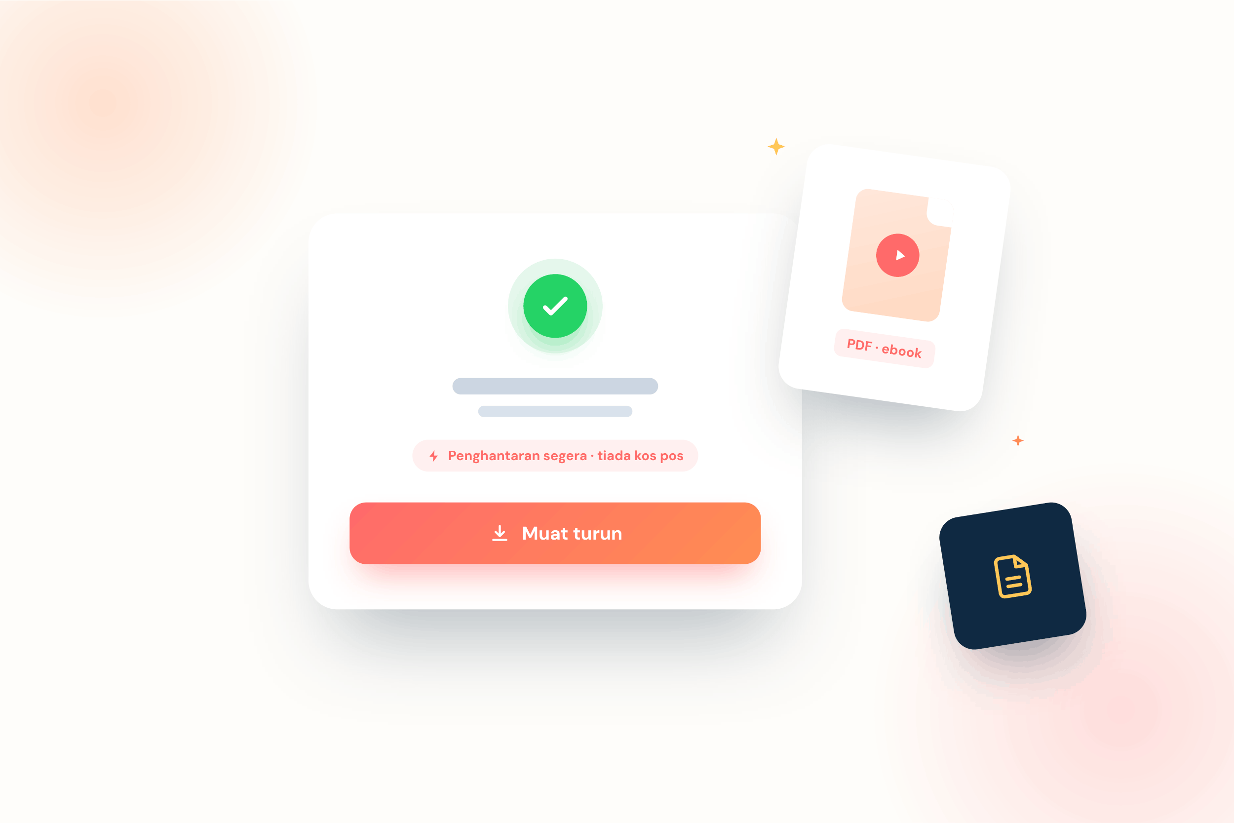 Instant digital download delivered to the customer right after checkout